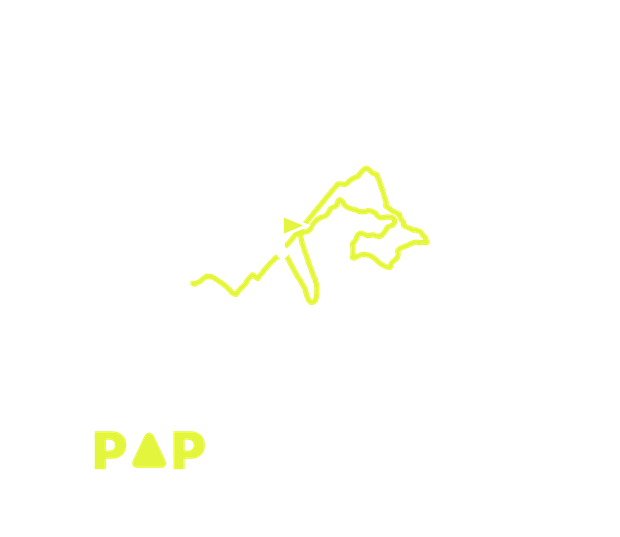 Neon route art share card from a GPS run