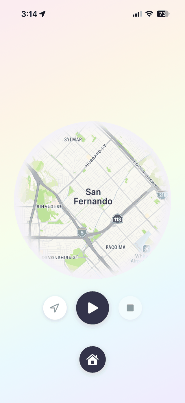 Circular 3D running map